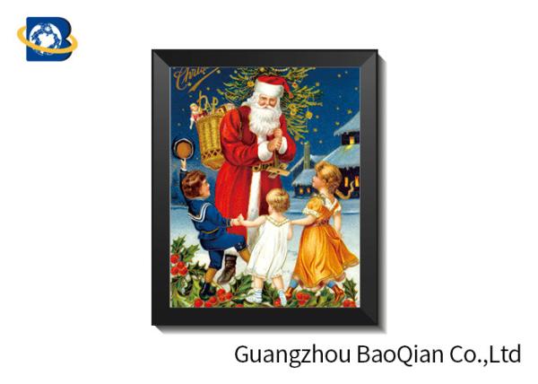 Unique Designer Christmas Father 3d Picture , 30x40cm 3d Stock Wallpaper With Black Frame