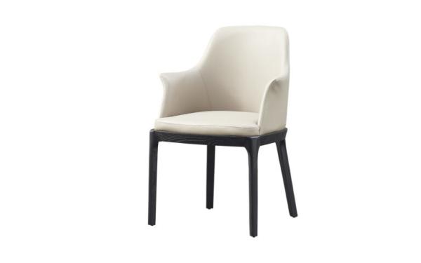 FlexiEdge Armrest Side PU Leather Italian Style Dining Chairs