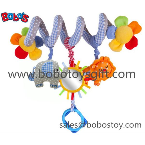 Blue Elephant Plush Infant Bed Hanging Toys Stuffed Kids Stroller Animals with music box