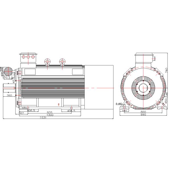 альтернатор генератора постоянного магнита 1000kw 200rpm для гидро поколения