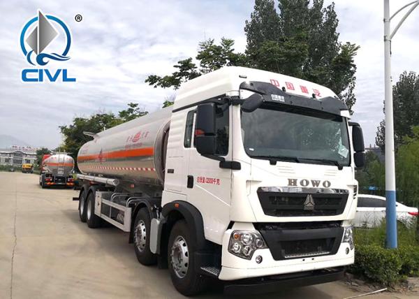 SINOTRUK 38000L Oil Tanker Truck 8*4 , HOWO Fuel Tanker Truck