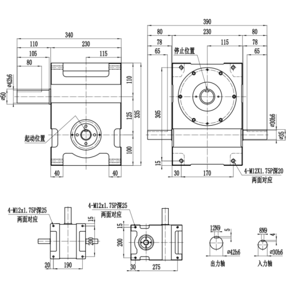 60000 Hours Fixed Index Cam Indexer With Shaft Output For Intermittent Conveyor Belt Systems