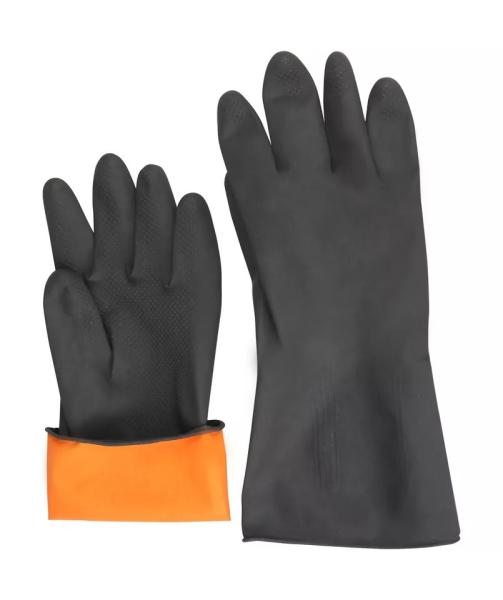 Building black polyester nylon 13 grey nitrile coated palm working gloves
