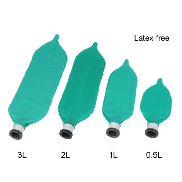 Сумки резервуара кислорода дыша сумки 3L латекса цвет свободной медицинской зеленый устранимый для пользы больницы