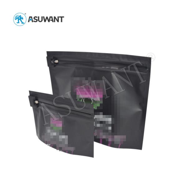 ASUWANT  Matte Aluminum Custom Printed China  Heat Seal Mylar Bags Stand Up Child Proof Bag For Marijuana