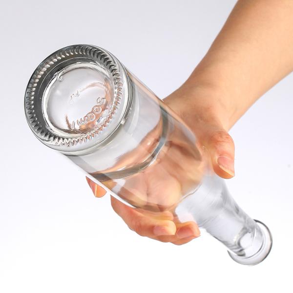 Long Neck Glass Wine Bottles for Whisky 375ml 500ml Clear Empty Beverage Bottles