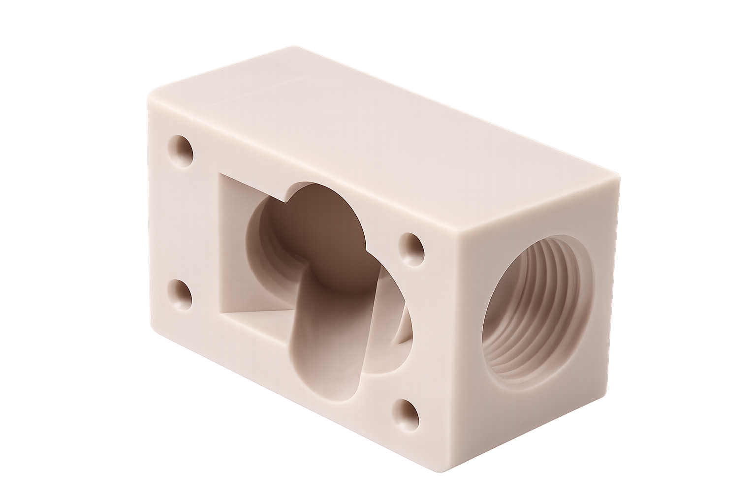 PEEK Custom CNC Machining For Semiconductor Equipment Components