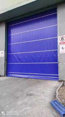 Portas de tecido industrial azul de rolos para cima Proteção de segurança Portas de empilhamento rápido