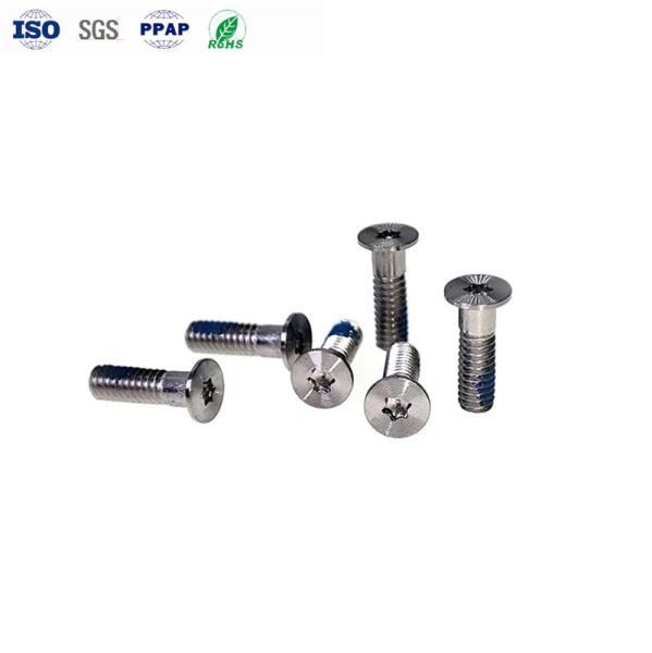 Tornillo de cabeza plana Torx de acero inoxidable M1.0 A2-50, grado 4mm-80mm
