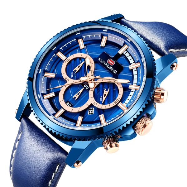 Three Eyes Six Needles 7.5cm Precision Quartz Watch