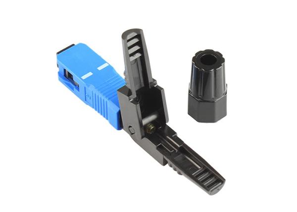ABS Shell  SC 125um Quick Field Assembly Optical Connector Pre Embedded