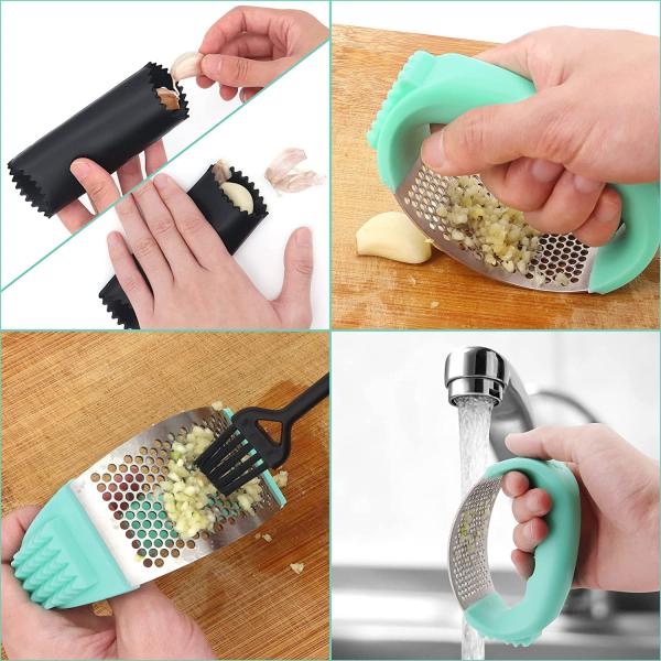 Free Samples Stainless Steel Garlic Mincer Grinder for Sustainable Kitchen Accessories
