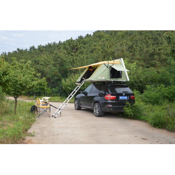 Grey Car Roof Top Tent for Vehicle Diy 4 Person Camping Area 2.4 Square Meters