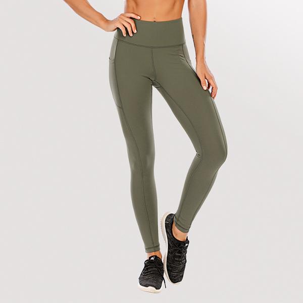 Side Phone Pocket Womens Yoga Leggings 7/8 Running Pants 230g