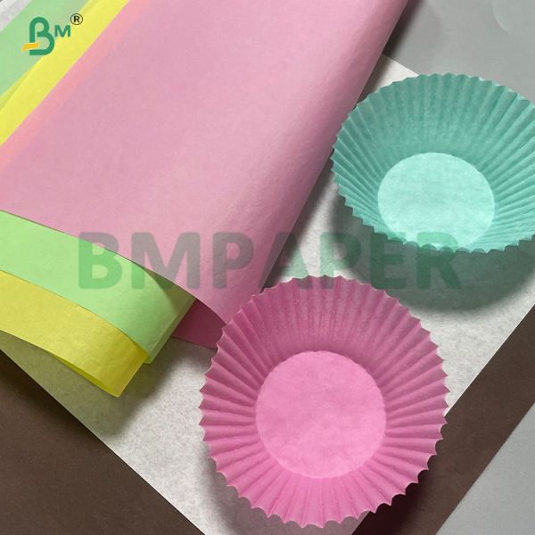 Greaseproof White Coffee Yellow Green Cupcake Liner Muffin Paper For Baking