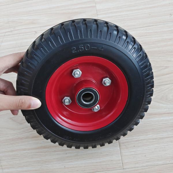 250-4 Metal Rim Wheel Barrow 8 Inch Hand Trolley Pneumatic Tire Rubber Wheel