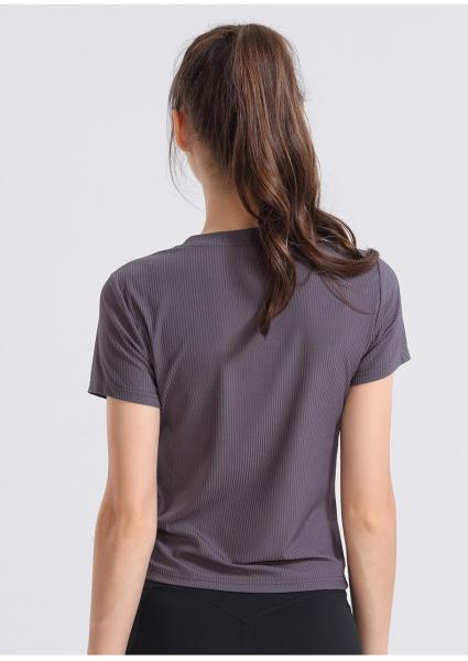 durable summer Richee Black Crew Neck T Shirt Women'S Athletic Clothing