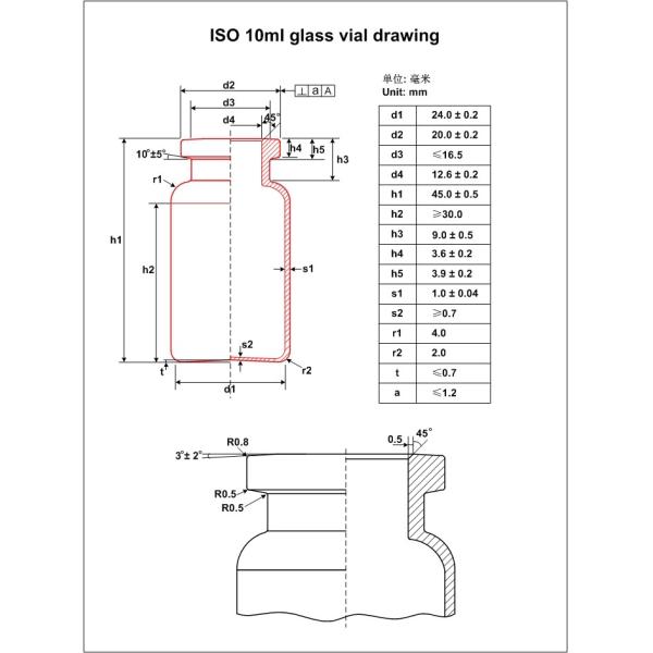 пробирка 10мл прозрачная или янтарная целебная используемая боросиликатного стекла трубки