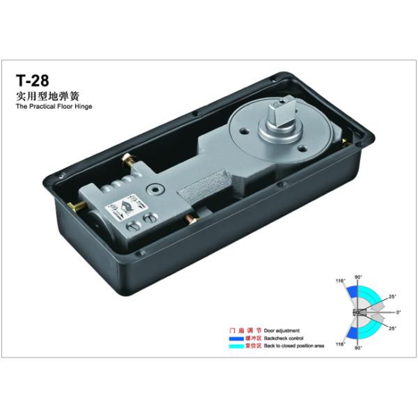 Floor Hinge T-28, color:black or blue, casting iron,  weight capacity 100kgs,