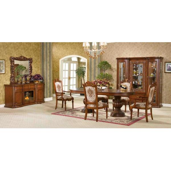 Vintage Round Antique Wooden Dining Table And Chairs Dia 120cm 130cm 150cm