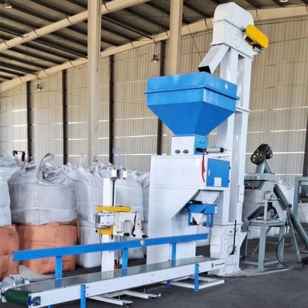 Green Peas Fertilizer Pellet Packing Machine 100Kg/ Bag 0.4Mpa Pneumatic