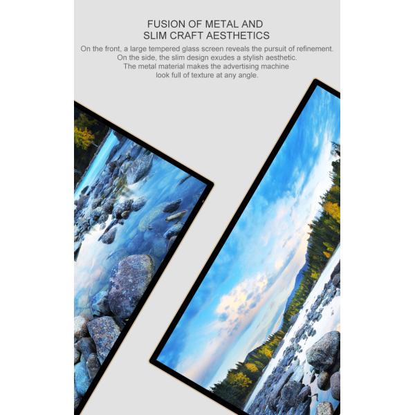 1920x1080 exhibición de abastecimiento TV de Hang Touch Screen LCD de la tienda del té de la leche de 32 pulgadas