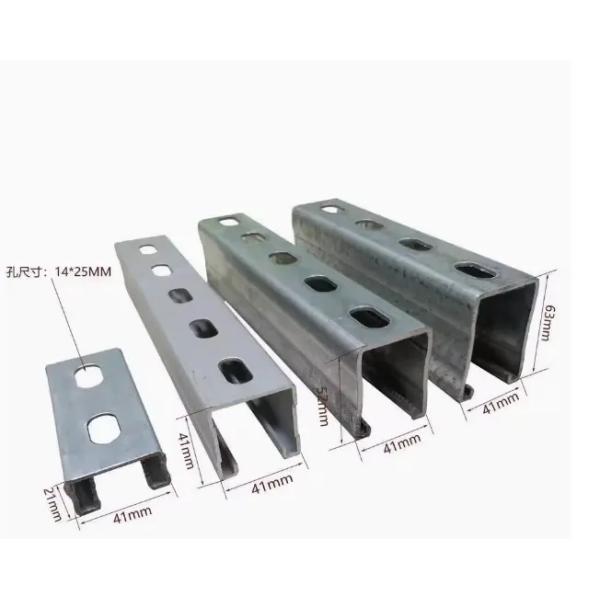 Strut Channel Unistrut 41*21mm Slotted C Channel Steel Gi Weight Hot Dip
