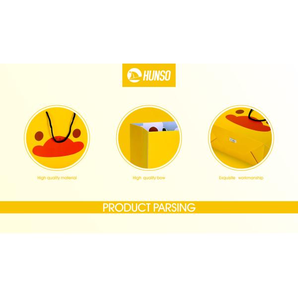 75gsm Patterned Gift Bags White Cardboard Glossy Varnish Packaging With Ribbon