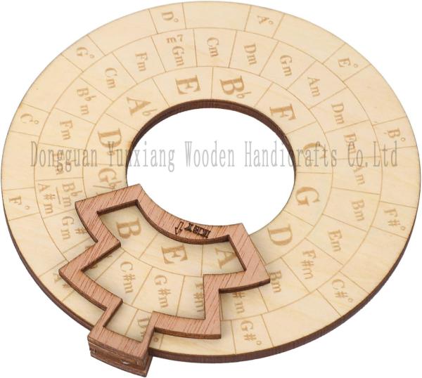 Wooden Melody Tool, Circle Of Fifths Chord Wheel Wooden Chord Wheel Music Transpose Tool