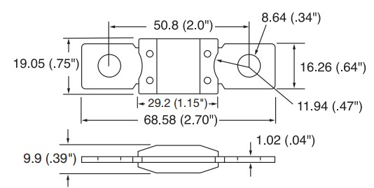 Взрыватель сильнотоковой серии 32В взрывателя защиты сети мини автоматической МЕГА автомобильный скрепленный болтами