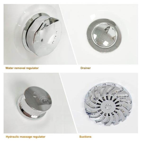 Freestanding круглая ванна водоворота с двигателями плавает джакузи 1700MM спа