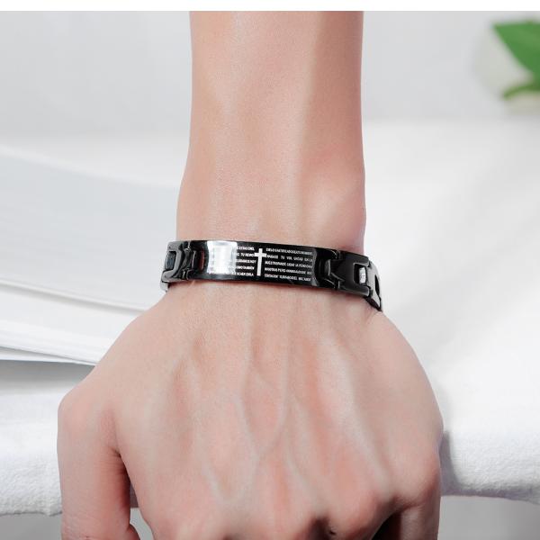 European Style Stainless Steel Bracelets for Men Bible Characters and OEM/ODM Options