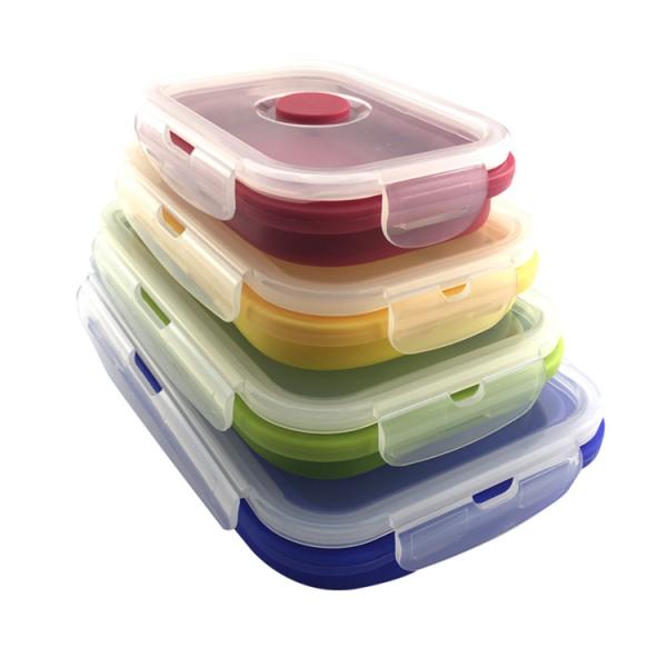 Hot Selling Buy Cool Folding Awesome Big Personalized Silicone Lunch Boxes Food Containers With Factory Price