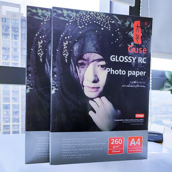 Foto lustrosa 260gsm de papel de RC A4 para álbuns de Photograthy do casamento