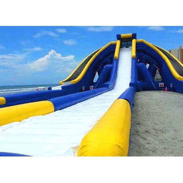 Large And Long Inflatable Triangle Dry And Wet Slide With 0.55 mm PVC Tarpaulin