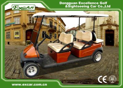Carrinho bonde CAD 48V do golfe de Seater do vermelho 6 de Brown a pilhas