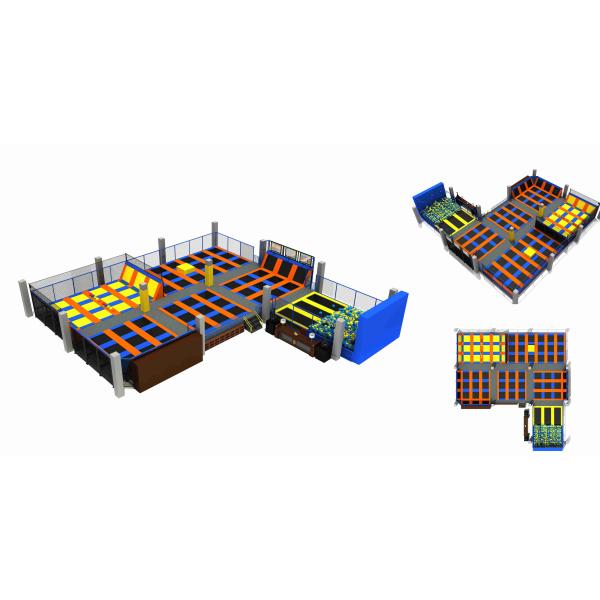 756M2  Free Jumping/ Indoor Trampoline Park / Kids Indoor Jumping Bed For Fun/ Amusement Trampoline