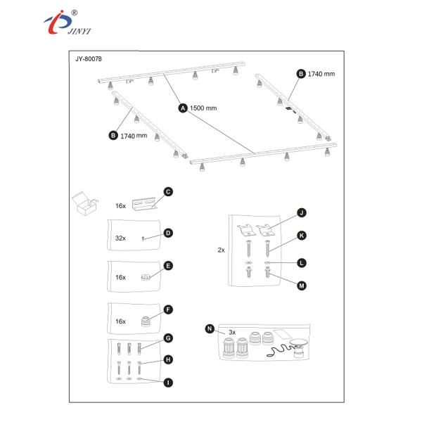 Zinc Plated 185cm Steel Acrylic Super Flat Shower Tray Riser Frame