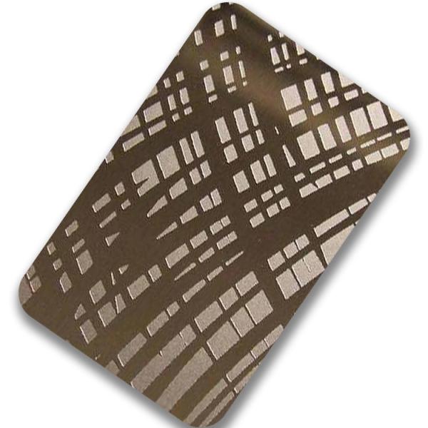 Mirror Etched Stainless Steel Sheet SS Decoration plate 2000mm Width