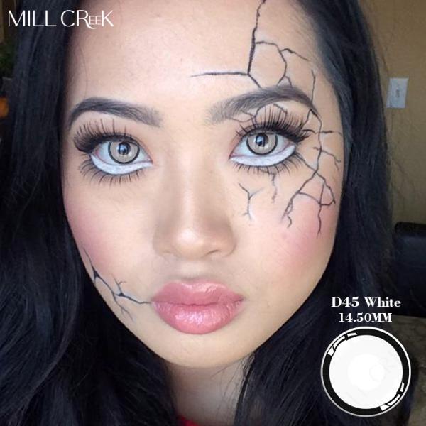 Кукла наблюдает контакты HEMA хеллоуина белые, контактные линзы KSSEYE Cosplay