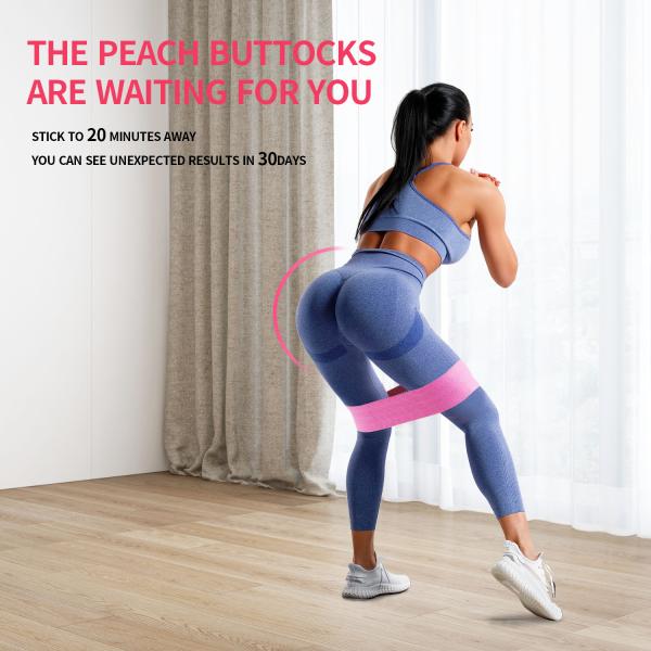 Customizable 3-Piece Resistance Bands Set  Rubber Booty Bands for Home Fitness Glute Leg Training Loop Equipment
