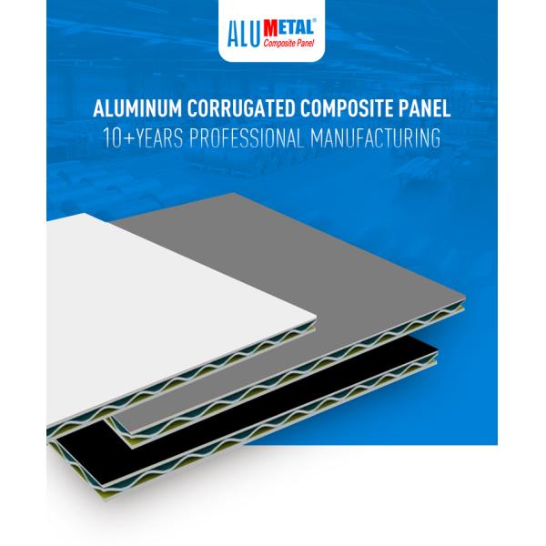 Смесь панели PE PVDF алюминиевая рифленая покрывает 3mm FR AA1100