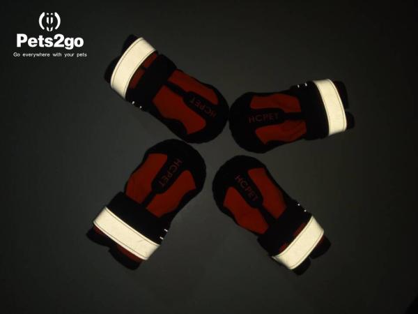 16.5cm Rubber Bottom Reflective Strip Dog Paw Shoes