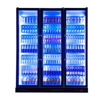 Commercial Multiple LED Lights Three Glass Doors Beverage/Alcohol Refrigeration Display Freezer