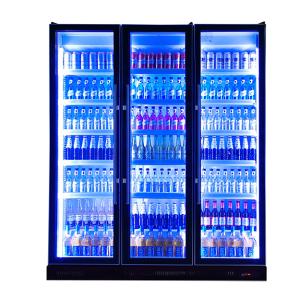 Luces LED múltiples comerciales, tres puertas de vidrio, refrigerador/congelador de exhibición de bebidas/alcohol