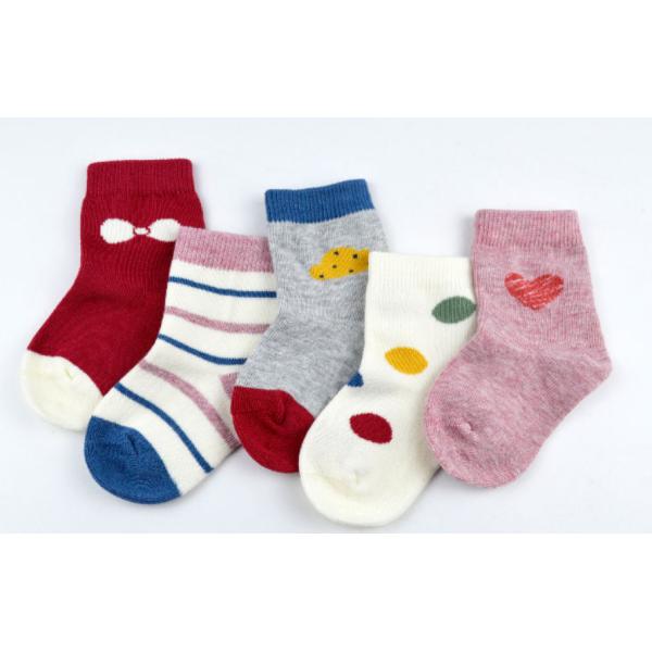 Cotton School Socks Asian Boy Colorful Socks Girl Jacquard Crew Sock