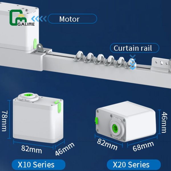 Ultra Short Body Automatic Curtain Motor Wifi  High Torque 15cm/S Silent