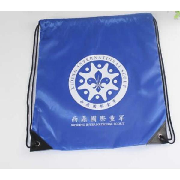 Polyester Drawstring backpacks for wholesale logo printed business gift marketing products waterproof sports bags