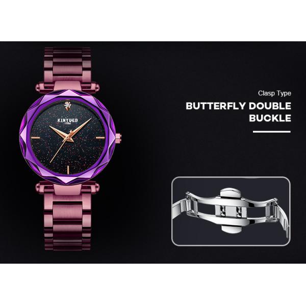 KINYUED Bracelet High Quality Quartz Movement Watches Fashion Sky Starry Stainless Steel Ladies watch.
