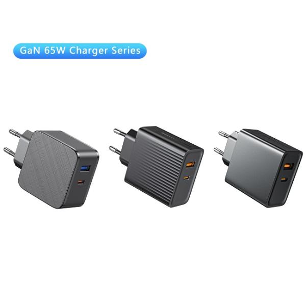 Travel Adapter USB C Port GaN Charger 65W Mobile Phone Wall Charger